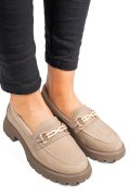 MOCASINI BEJ PIELE NATURALA NABUK 4S77258