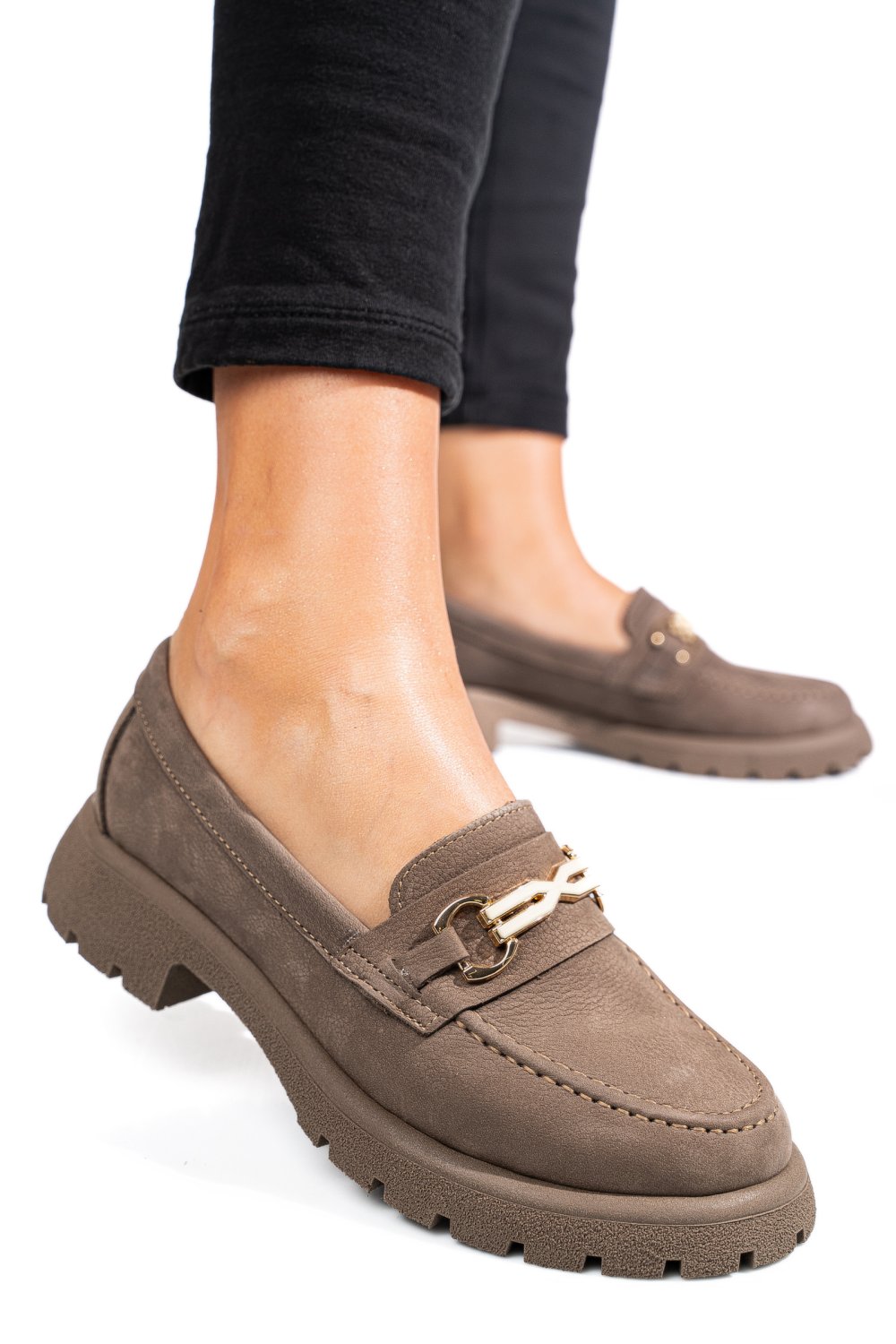 MOCASINI GRI INCHIS PIELE NATURALA NABUK 4S77258