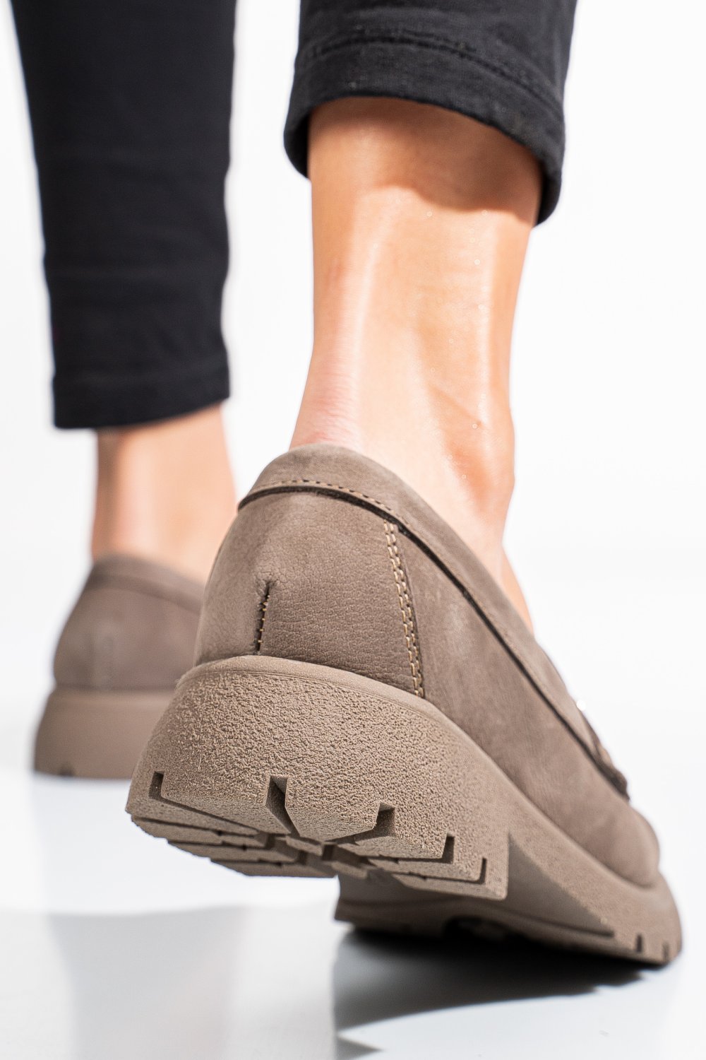 MOCASINI GRI INCHIS PIELE NATURALA NABUK 4S77258