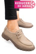 MOCASINI BEJ PIELE NATURALA 4S77247