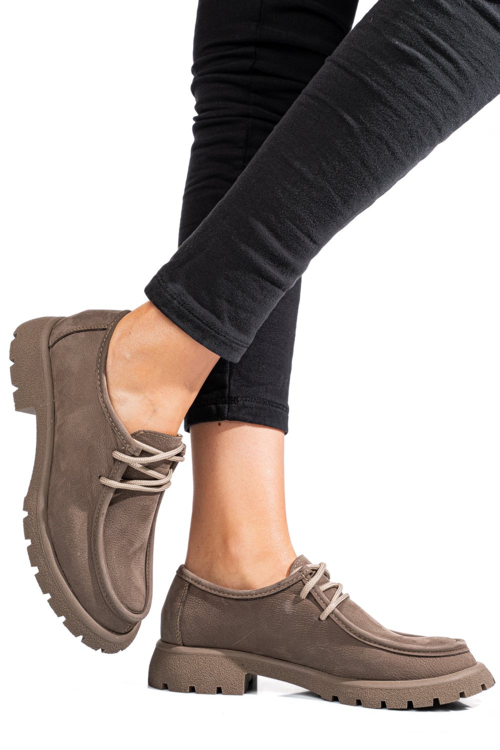 MOCASINI GRI INCHIS PIELE NATURALA NABUK 4S77247