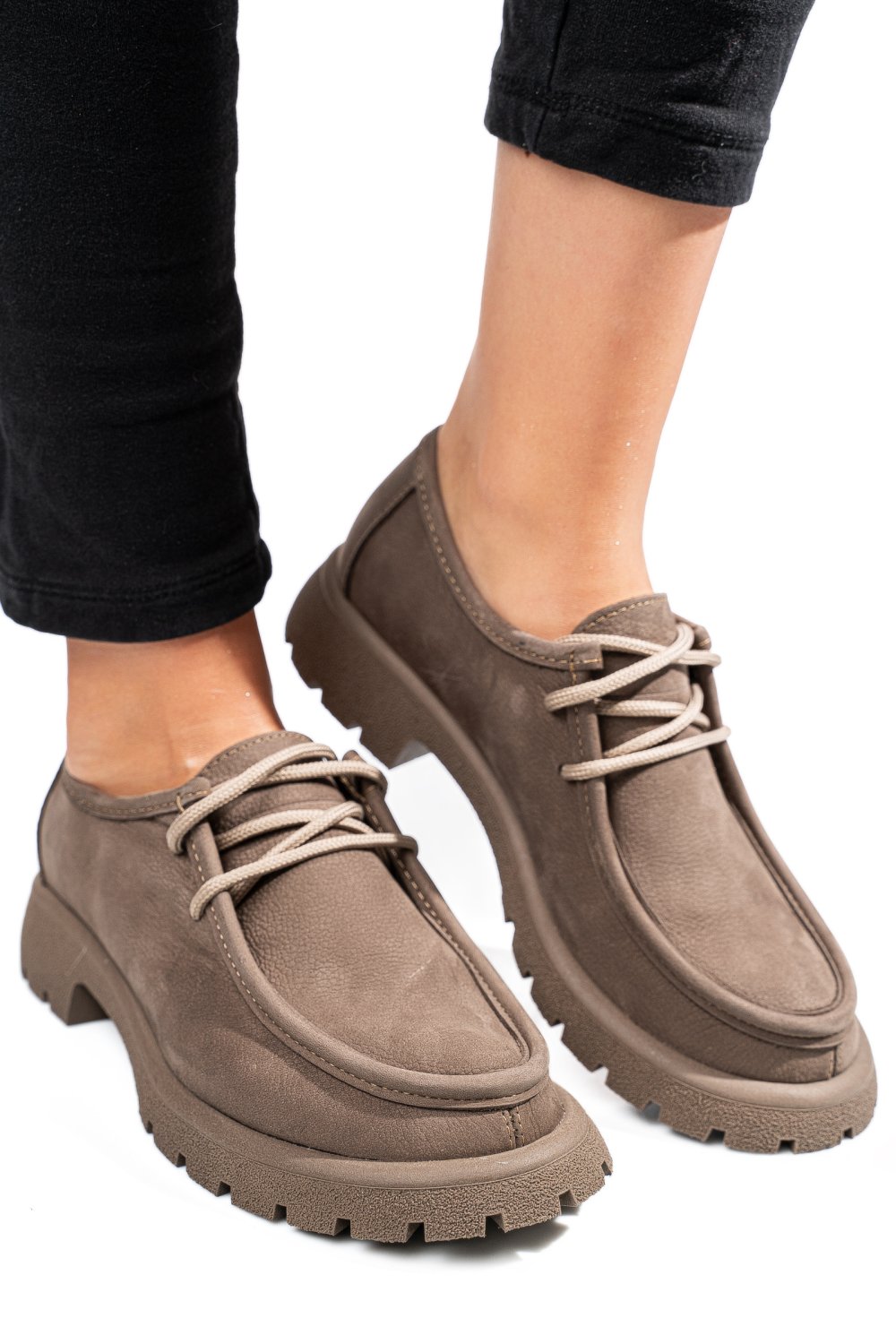 MOCASINI GRI INCHIS PIELE NATURALA NABUK 4S77247