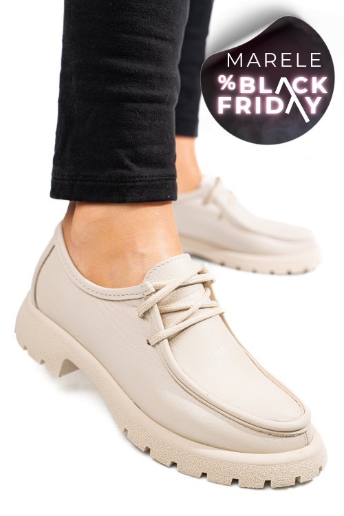 Mocasini bej piele naturala nabuk 4s77247