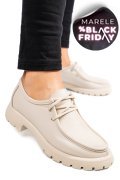 MOCASINI BEJ PIELE NATURALA NABUK 4S77247