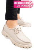 MOCASINI BEJ PIELE NATURALA NABUK 4S77247