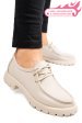 Mocasini bej piele naturala nabuk 4s77247