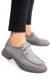 Mocasini gri piele naturala nabuk 4s77247