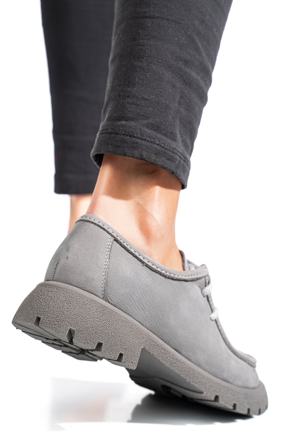 MOCASINI GRI PIELE NATURALA NABUK 4S77247