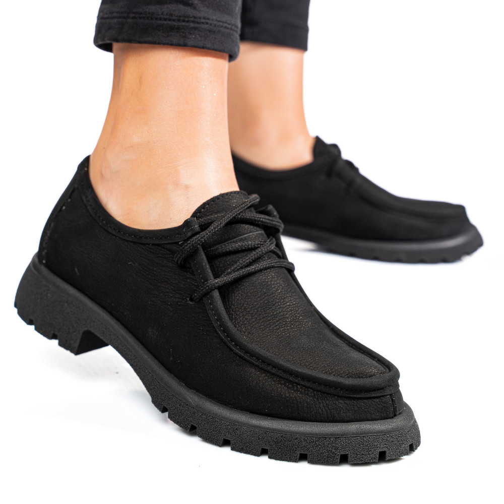 MOCASINI NEGRI PIELE NATURALA NABUK 4S77247