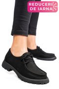 MOCASINI NEGRI PIELE NATURALA NABUK 4S77247