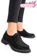 Mocasini negri piele naturala nabuk 4s77247