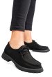Mocasini negri piele naturala nabuk 4s77247