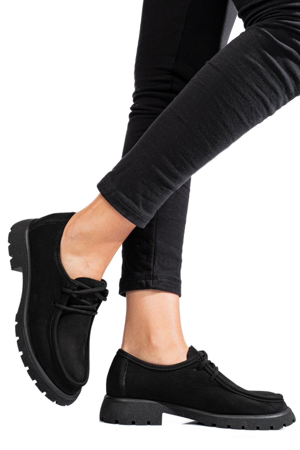 MOCASINI NEGRI PIELE NATURALA NABUK 4S77247