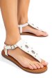 Sandale albe piele naturala 7s77095