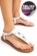 Sandale albe piele naturala 7s77095