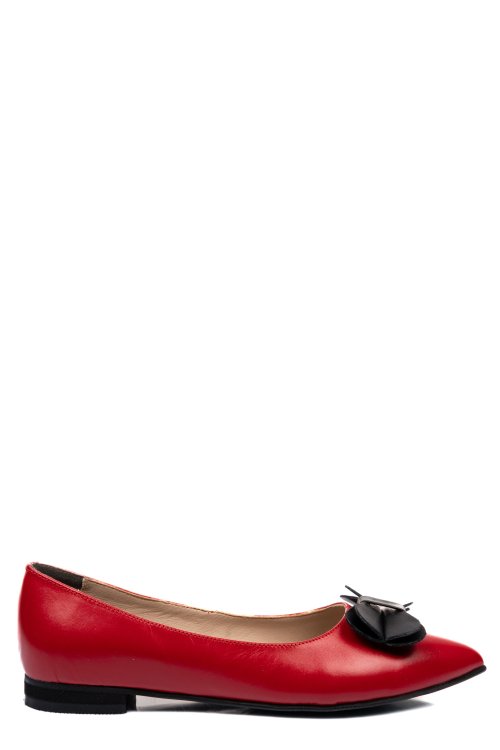 Balerini rosii piele naturala 3s7701