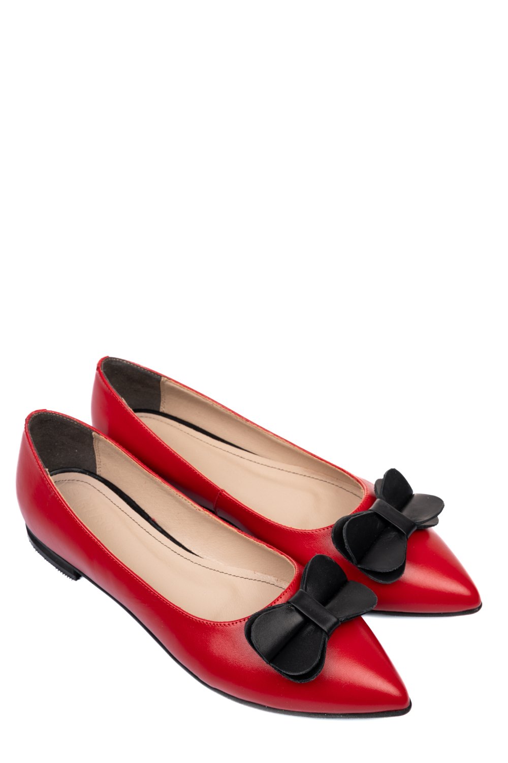BALERINI ROSII PIELE NATURALA 3S7701