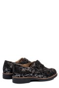 PANTOFI NEGRU ARGINTIU PIELE NATURALA 2S77025