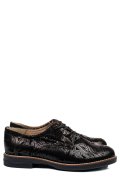PANTOFI NEGRU FLORAL PIELE NATURALA 2S77025