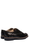 PANTOFI NEGRU FLORAL PIELE NATURALA 2S77025