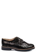 PANTOFI NEGRU FLORAL PIELE NATURALA 2S77025