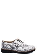 PANTOFI ALB FLORAL PIELE NATURALA 2S77025
