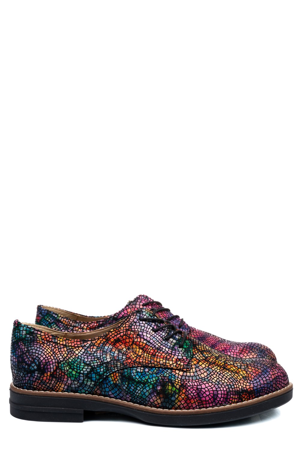 PANTOFI MULTICOLOR VIT PIELE NATURALA 2S77025