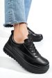 Pantofi sport negri piele naturala tsp3091