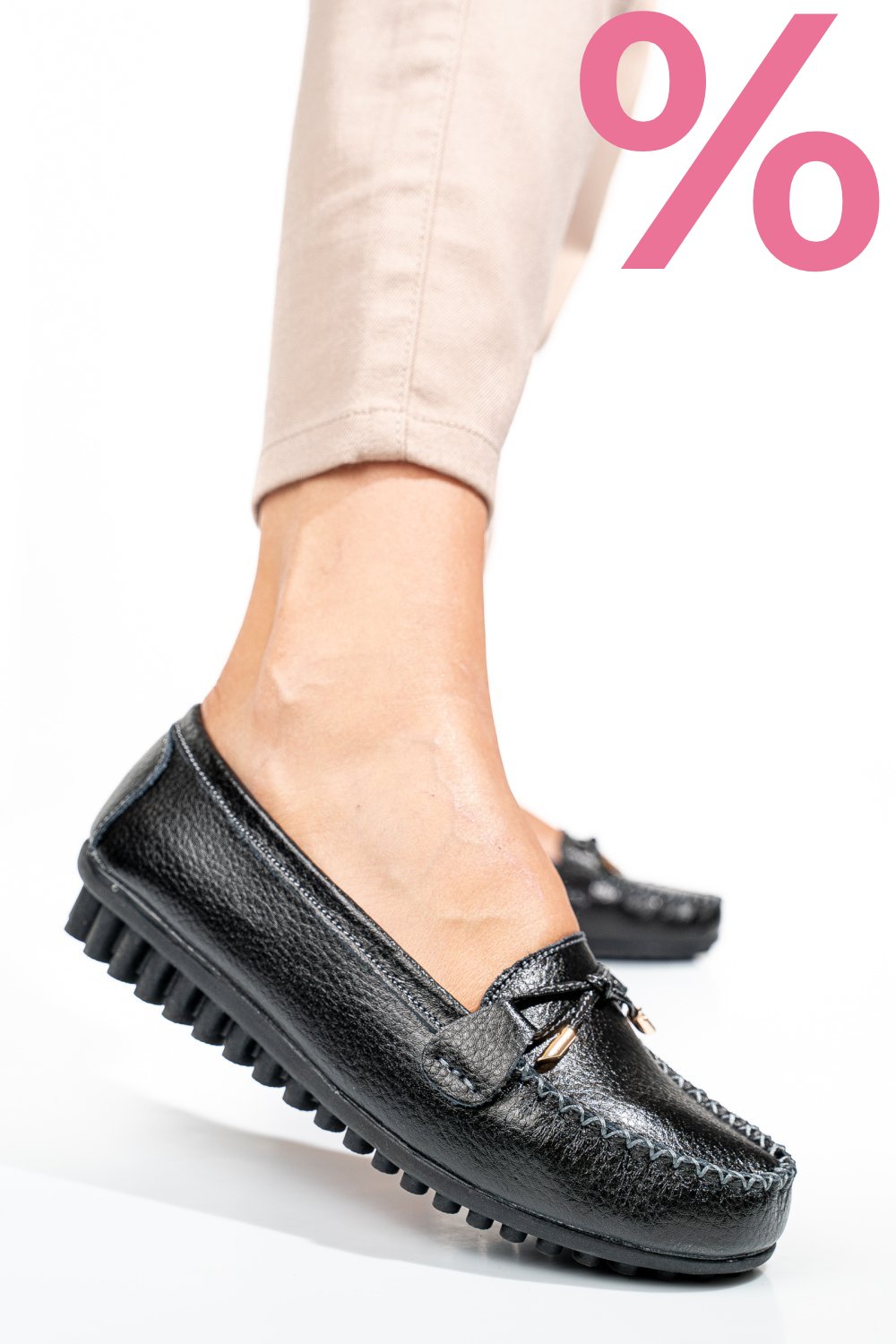 MOCASINI BLACK PIELE NATURALA FSPZ8817