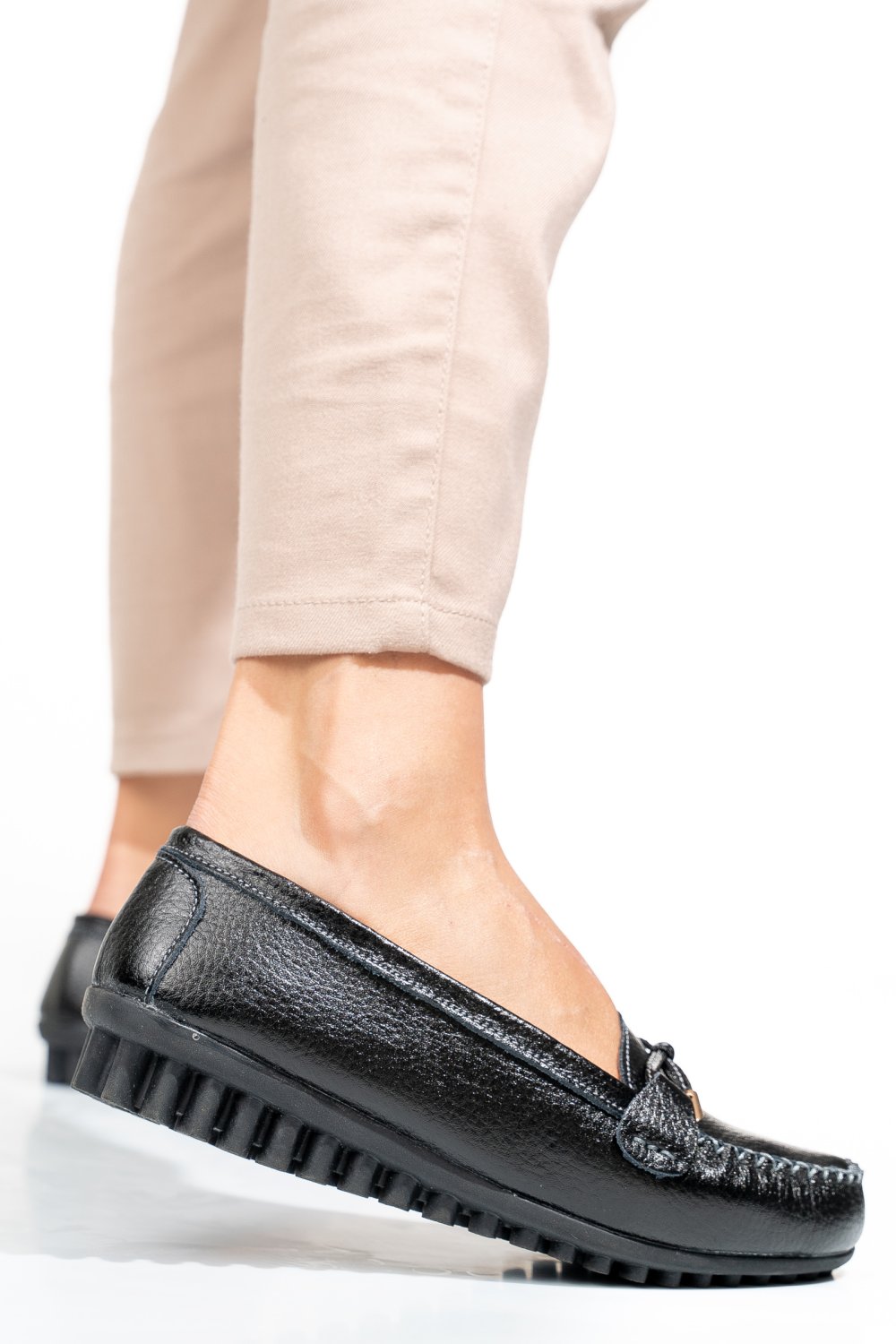 MOCASINI BLACK PIELE NATURALA FSPZ8817