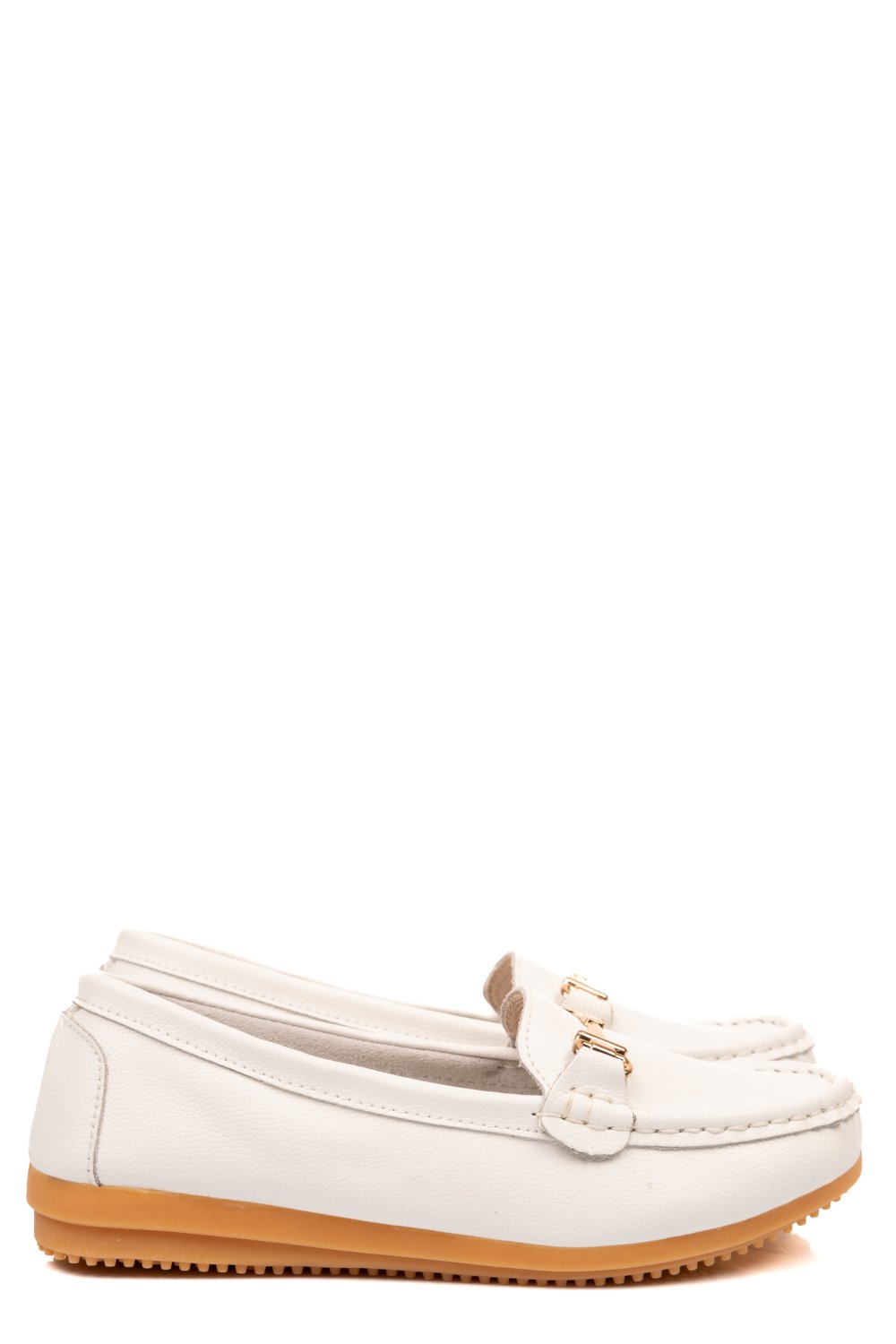 MOCASINI ALBI PIELE NATURALA 6SP05