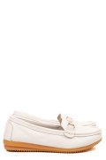 MOCASINI ALBI PIELE NATURALA 6SP05