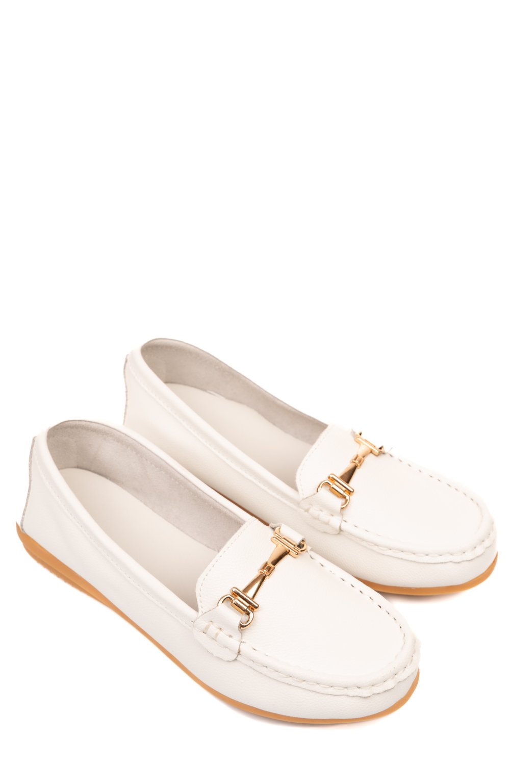 MOCASINI ALBI PIELE NATURALA 6SP05
