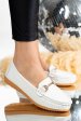 Mocasini albi piele naturala 6sp05
