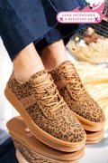 PANTOFI SPORT ANIMAL PRINT PIELE NATURALA INTOARSA FSP005016