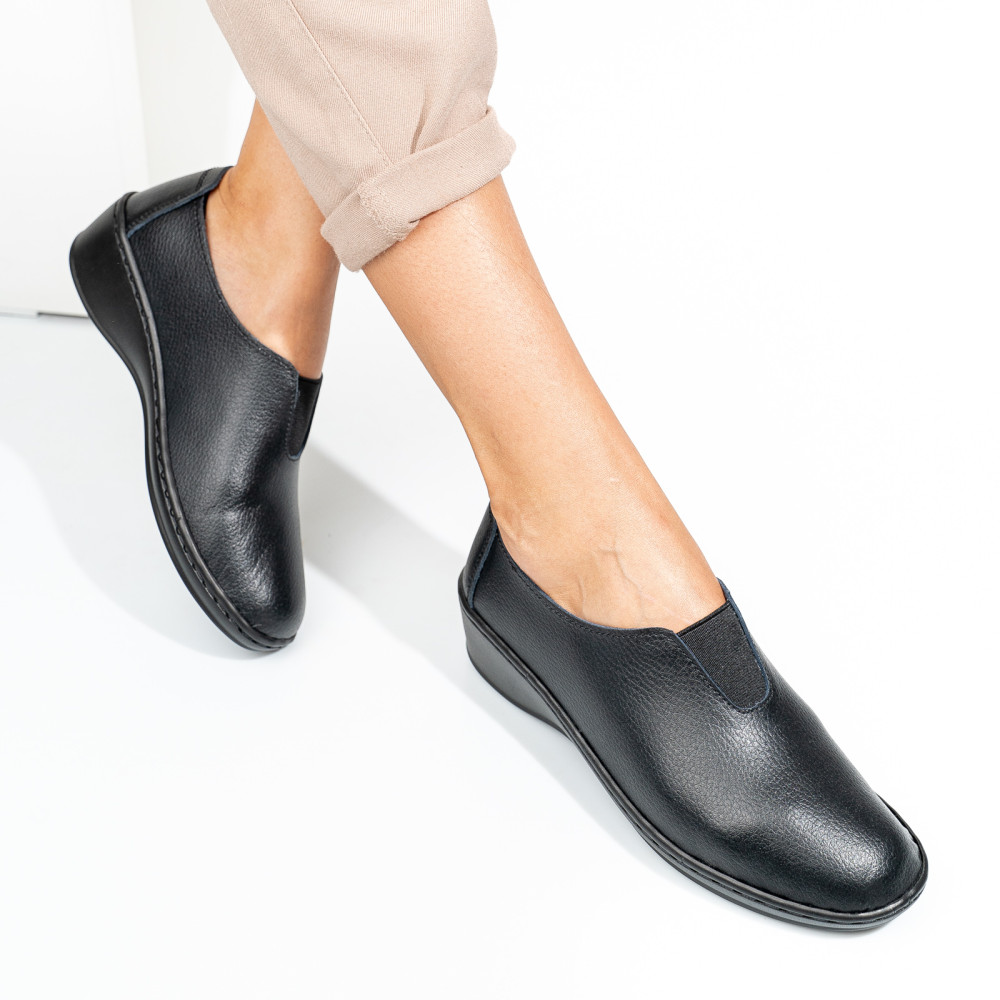 PANTOFI NEGRI PIELE NATURALA TSP45