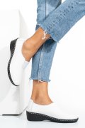 PANTOFI ALBI PIELE NATURALA TSP45