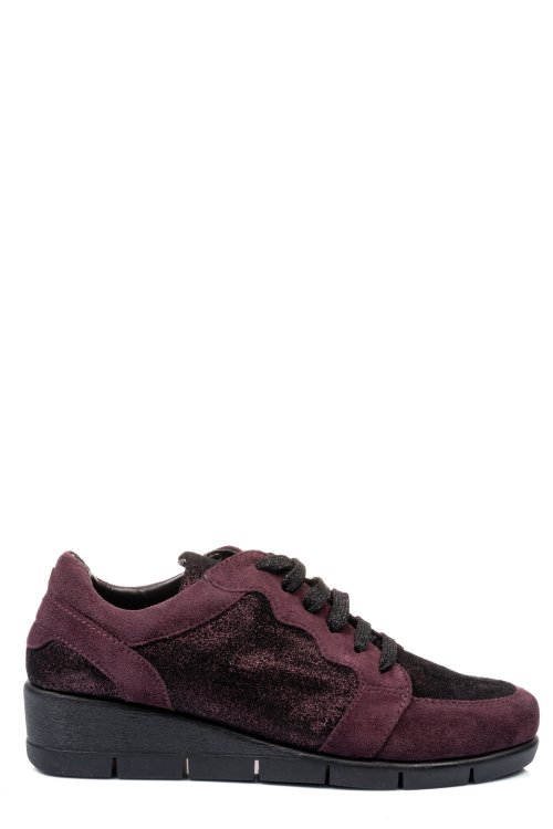 Pantofi bordo piele naturala bpc235-55