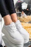 PANTOFI SPORT ALBI PIELE NATURALA FSP002291