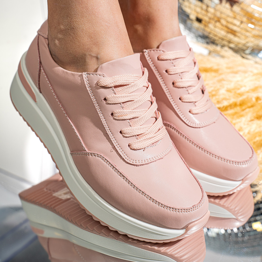 PANTOFI SPORT ROZ PIELE NATURALA TSP3098