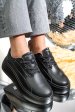 Pantofi sport negri piele naturala fsp002291