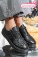 Pantofi sport negri piele naturala fsp005016