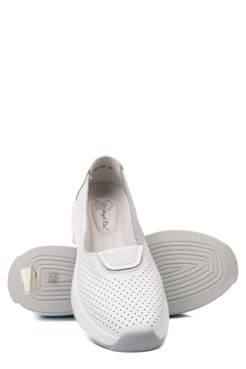 MOCASINI ALBI PIELE NATURALA FSP005003
