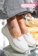 Mocasini albi piele naturala fsp005003