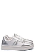 PANTOFI SPORT ALB ARGINTIU PIELE NATURALA FSP005016