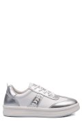PANTOFI SPORT ALB ARGINTIU PIELE NATURALA FSP005016
