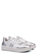 PANTOFI SPORT ALB ARGINTIU PIELE NATURALA FSP005016