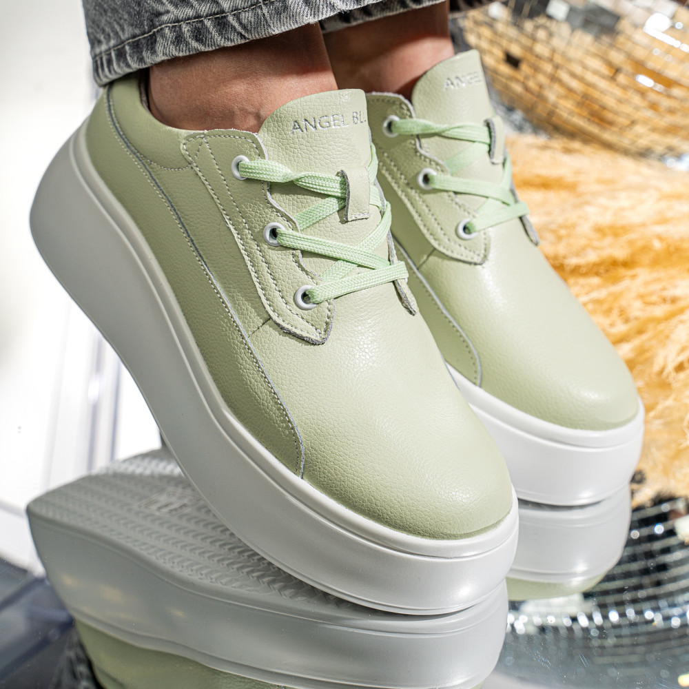 PANTOFI SPORT VERZI PIELE NATURALA FSP002291