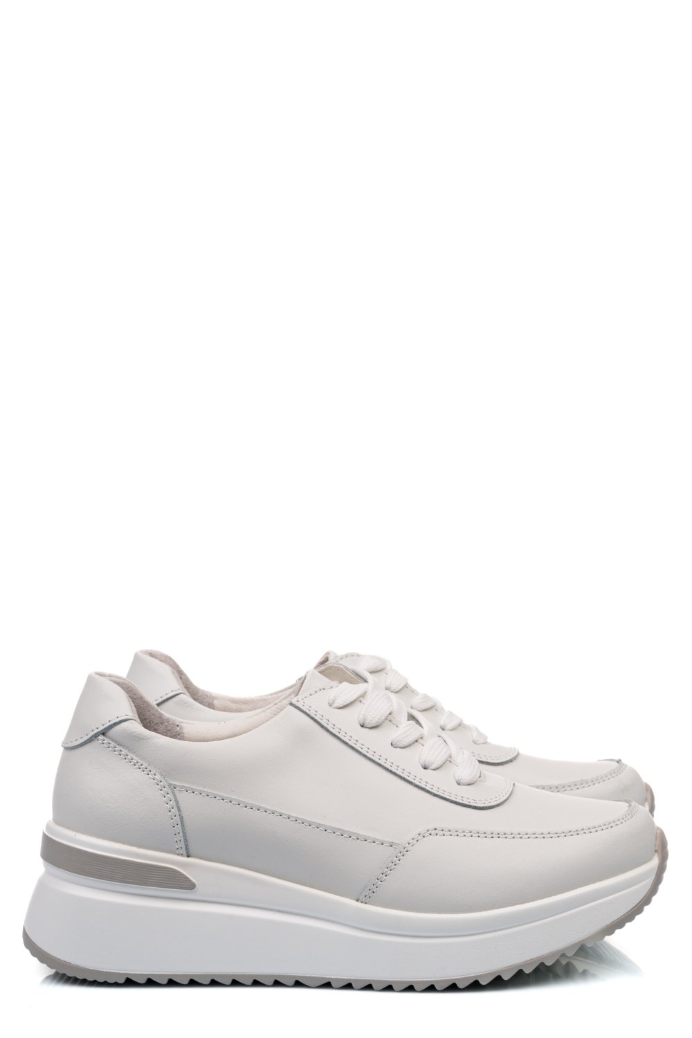 PANTOFI SPORT ALBI PIELE NATURALA TSP3098