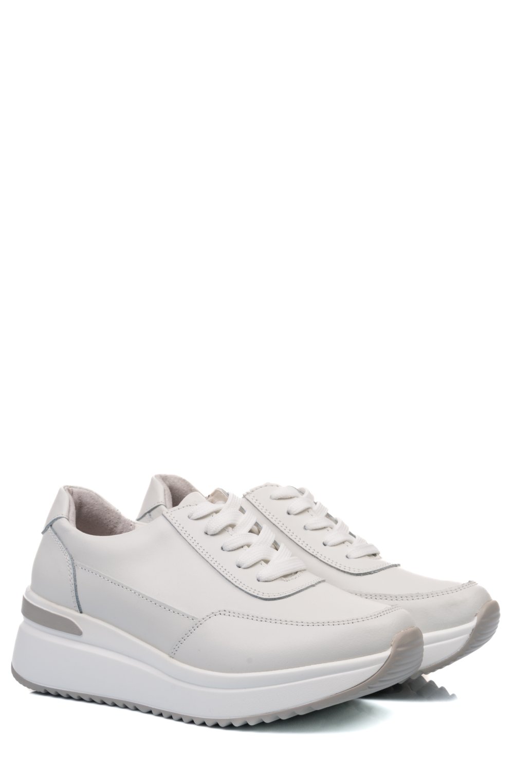 PANTOFI SPORT ALBI PIELE NATURALA TSP3098
